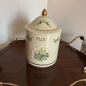 Rare Find Vintage Lenox Flour Canister